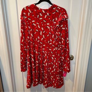 xhilaration holiday dress with Santa hats